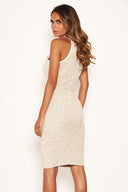 Champagne Sequin Midi Dress