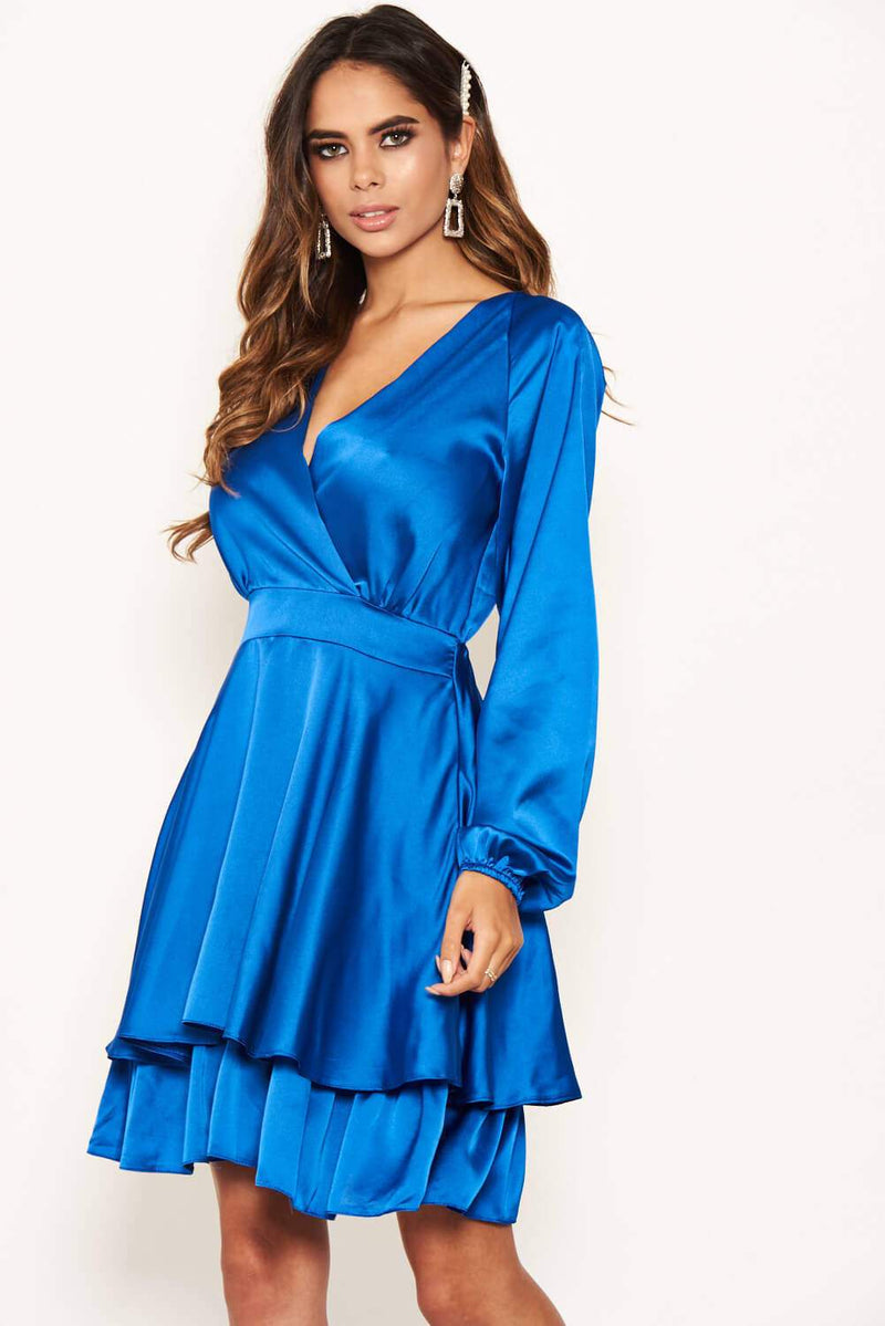 Cobalt Satin Dress