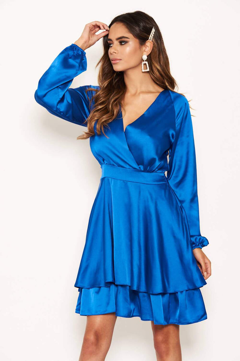 Cobalt Satin Dress