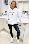 Cream Cest La Vie Oversized Hoodie