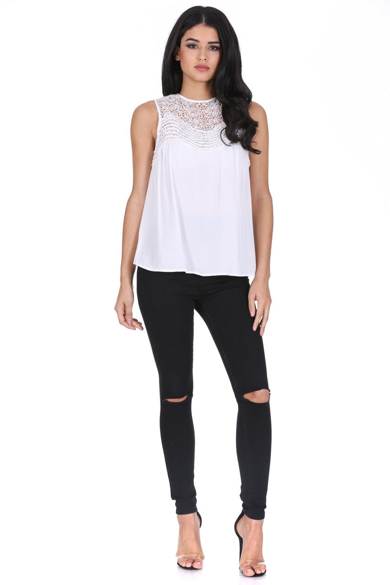 Cream Crochet Top – AX Paris US