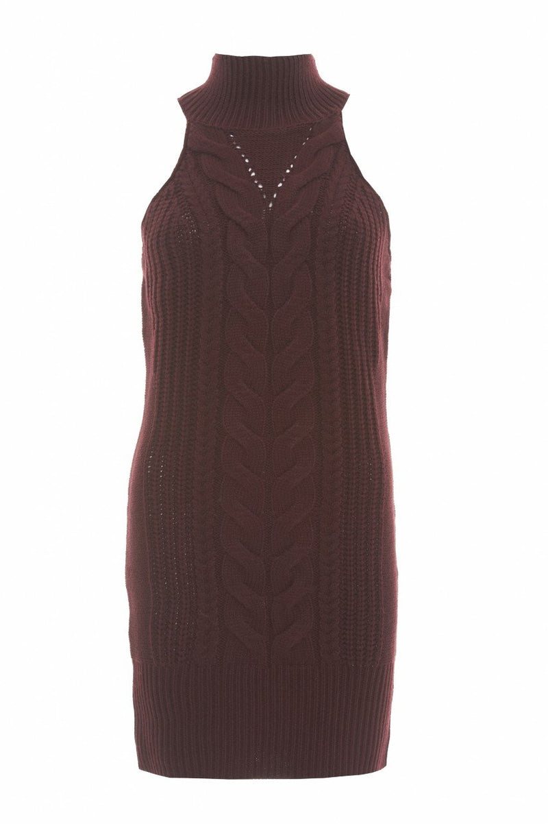 Cut In Neck Knitted Dress