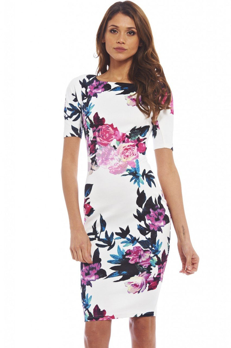 Floral Print  Midi Dress