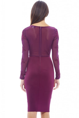 Crochet Mesh  Top Bodycon Dress