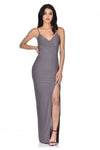 Pewter Slinky Maxi Dress