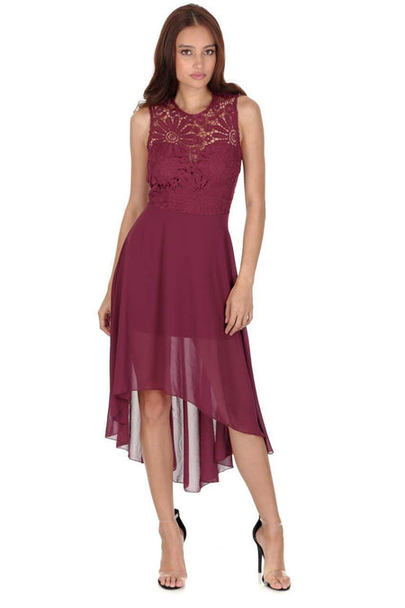 Plum Waterfall Dress