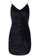 Black Crushed Velvet Dress