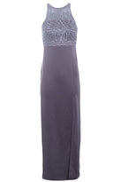 Grey Crochet Top Maxi Dress