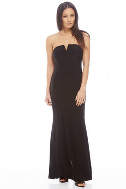 Notch Slinky Maxi Dress