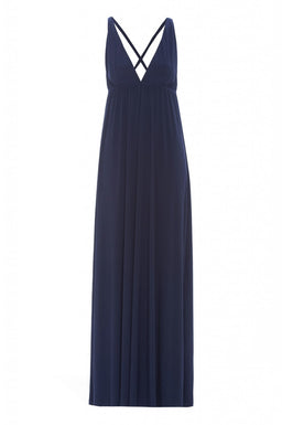 Slinky Plunge Maxi Dress