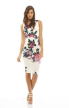 Cropped  Overlay Floral Bodycon Dress