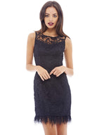 Lace Crochet Detail Bodycon Dress