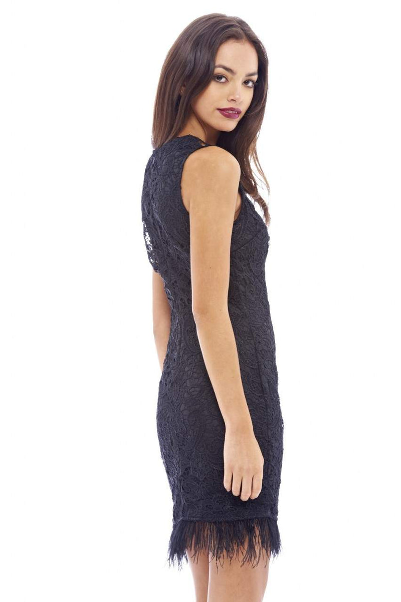 Lace Crochet Detail Bodycon Dress