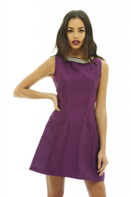 Jewel Neck Skater Dress