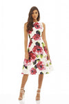 Floral Printed Midi Skater Dress