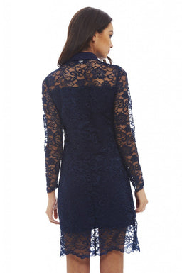 Lace  Shirt  Dress