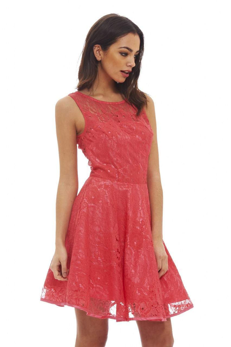 All-Over Lace Skater Dress