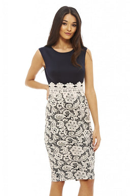 Lace Bodycon Midi Dress