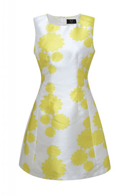 Bright Floral Print Skater Dress