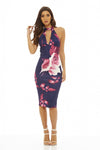 Cut Out Floral Bodycon Dress