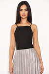 Black High Neck Dress With Silver Skirt