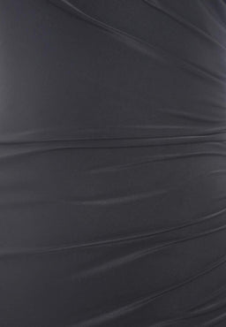 One Shoulder Leg Split  Slinky Maxi Dress