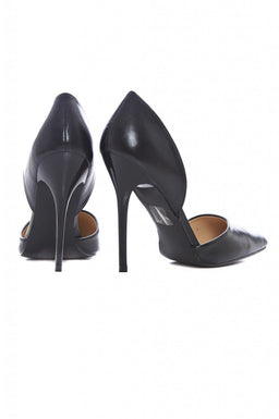 PU Court Pointy Heeled Shoe