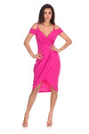 Fuchsia Wrap Around Dress