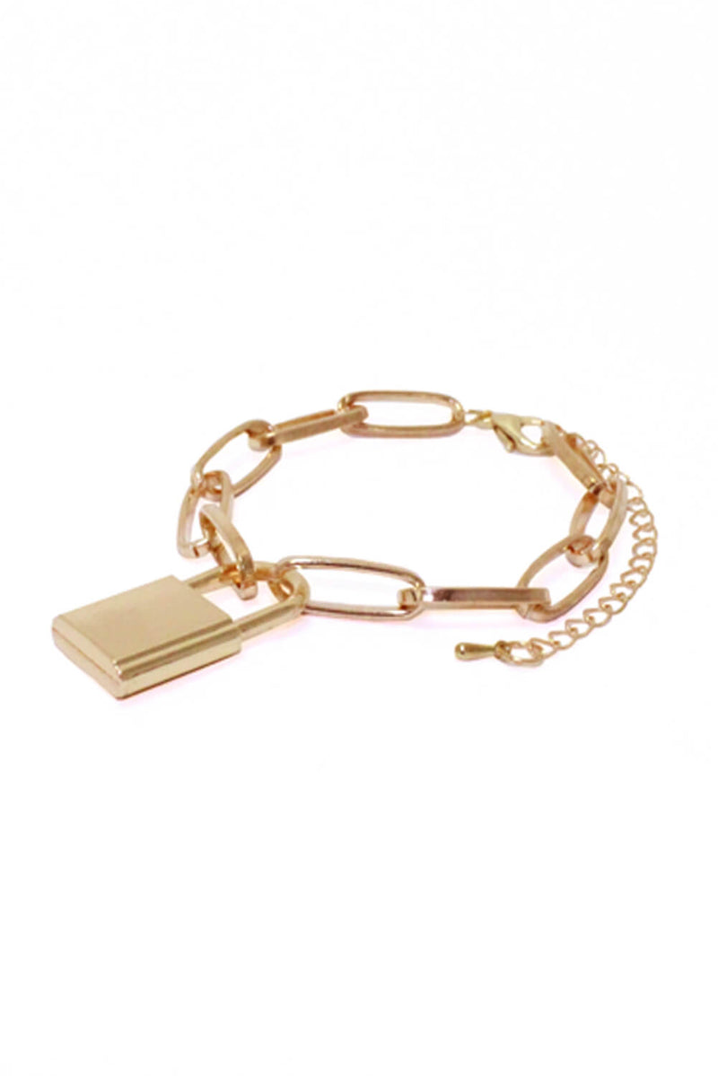 Gold Chain Padlock Anklet