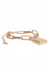 Gold Chain Padlock Anklet