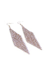 Gold Diamante Diamond Shaped Earrings