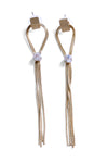 Gold Loop Sleek Drop Down Earrings