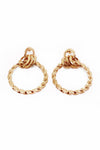 Gold Spiral Hoop Earrings