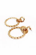 Gold Spiral Hoop Earrings