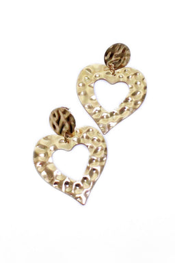 Gold Heart Shaped Earrings