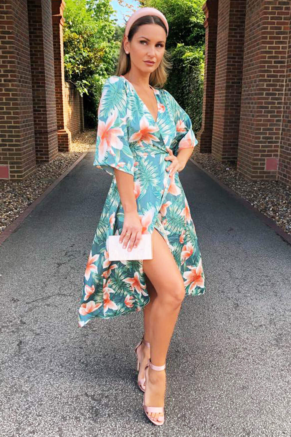 Green Floral Wrap Maxi Dress | AX Paris Green Floral Wrap Maxi Dress | AX Paris