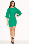 Green Frill Front Dress