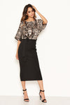 Grey 2 in 1 Animal Print Midi Dress