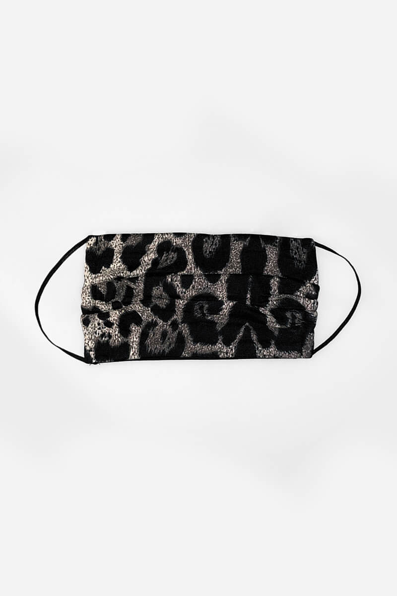 Grey Animal Print Face Covering