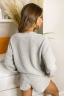 Grey Basic Knitted Jumper