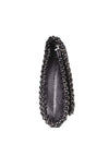 Grey Chain Detail Clutch Bag