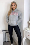 Grey Harvard Printed Hoodie