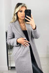 Grey Long Teddy Coat