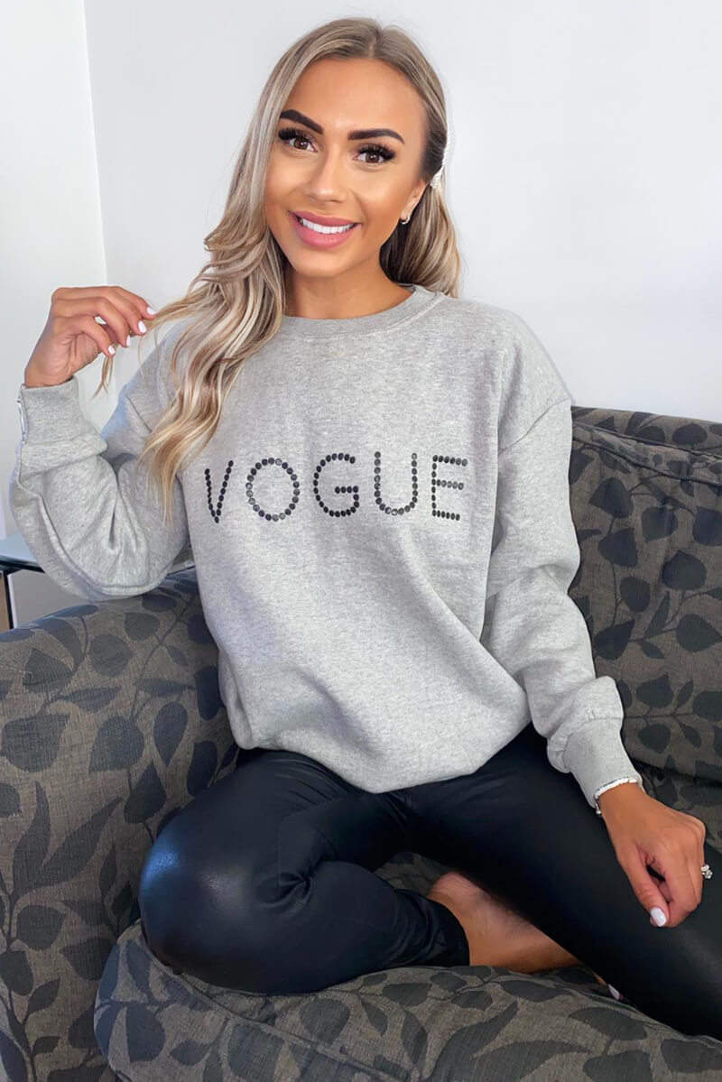 Grey vogue sweatshirt sale