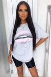 Grey Pink Lip T-Shirt