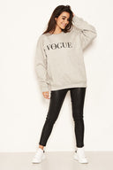 Grey Printed Sweatshirt