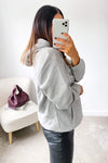 Grey Skull Printed Hoodie