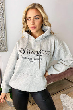 Grey YSLOVE Oversized Hoodie