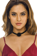 Velvet Pom Pom Choker Necklace