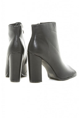 Peep Toe PU Ankle Boots
